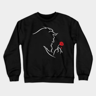 Beauty and the Beast Outline Crewneck Sweatshirt